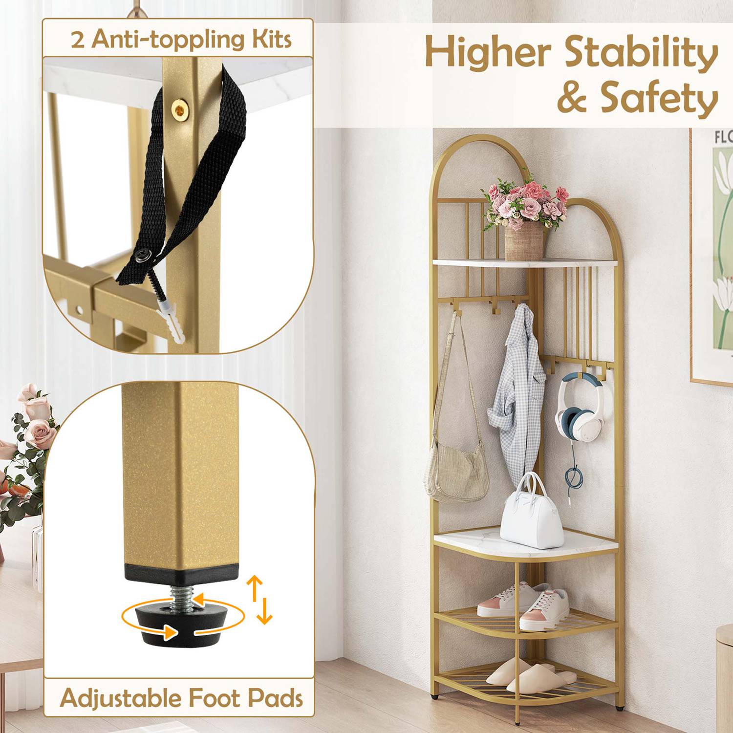 Costway CSHY003812 Hall-Trees - View #8