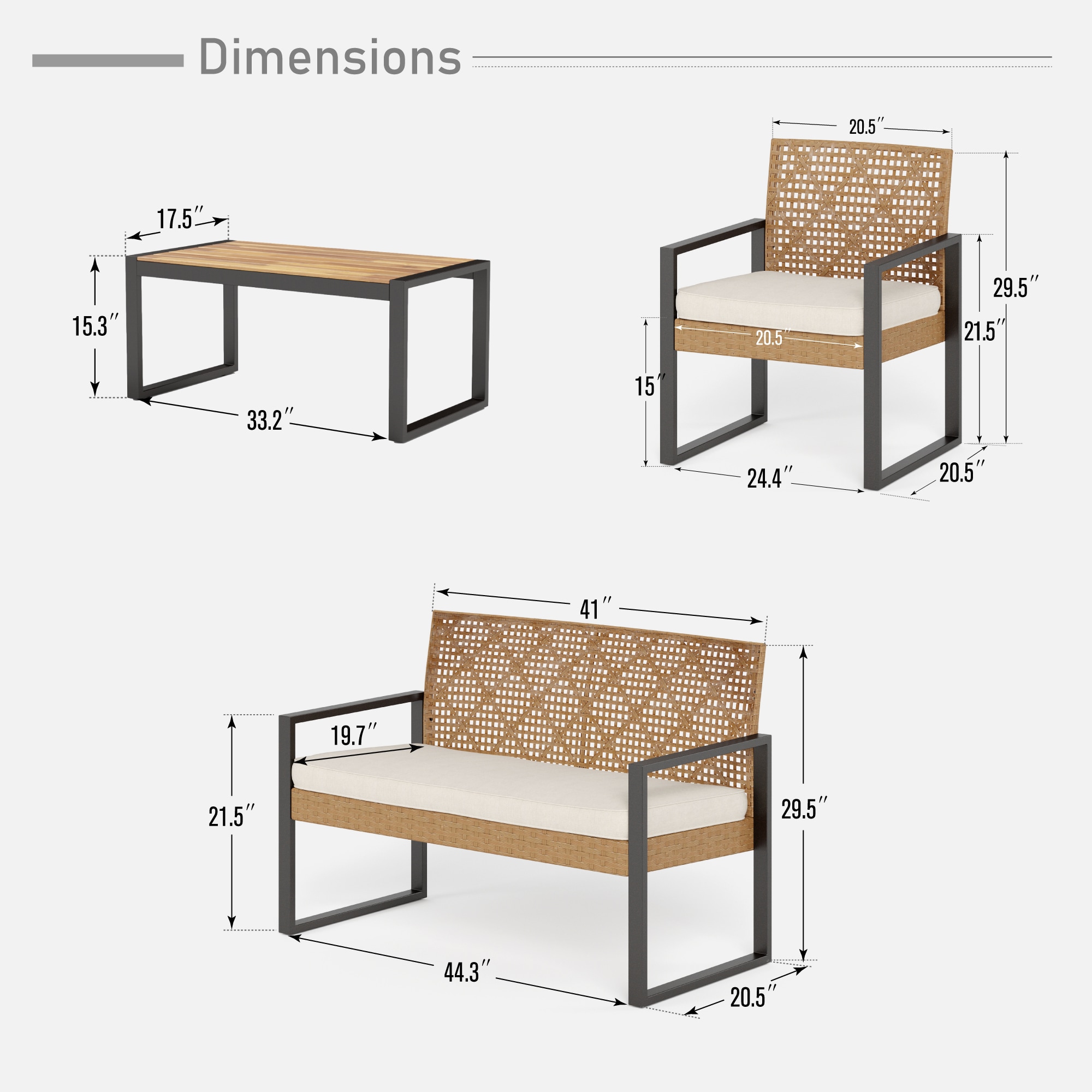 Sunshine Valley R3-302 Patio-Conversation-Sets - View #11