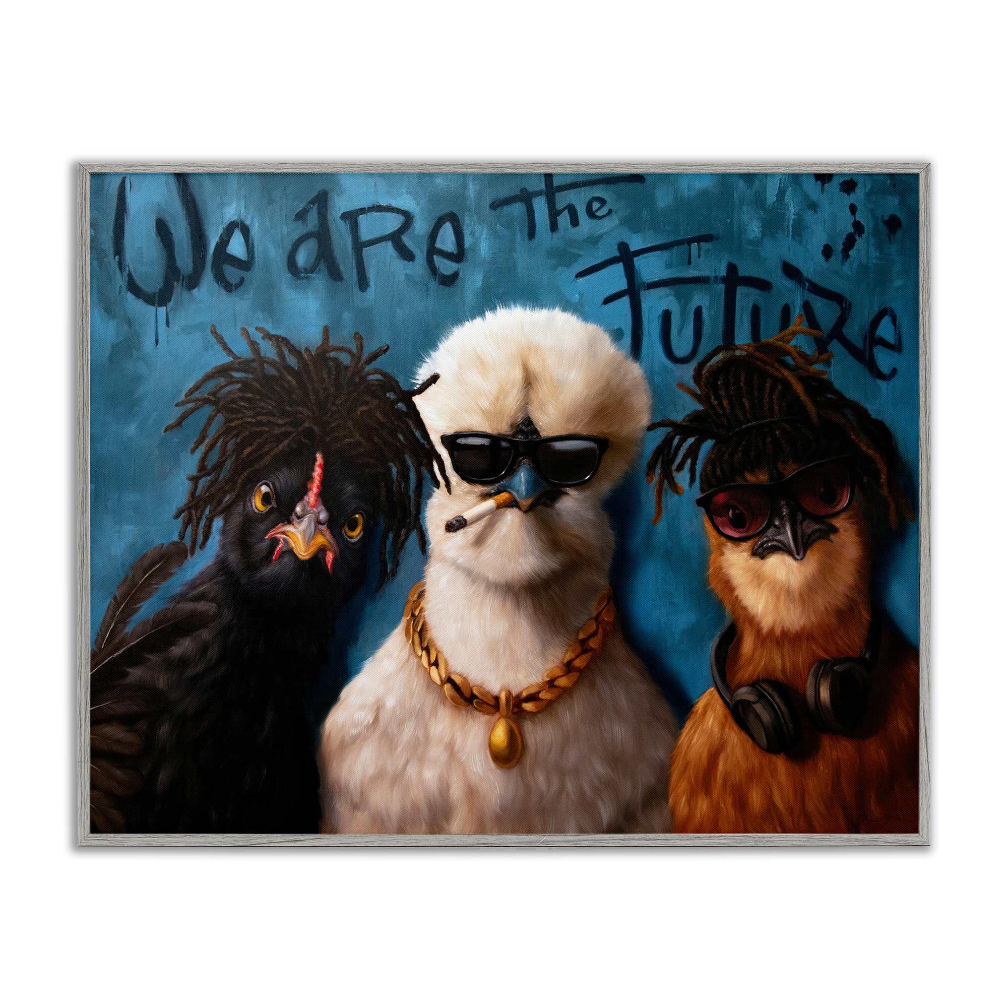 Stupell Industries BS-780-GFF-24X30 We Are The Future Birds Gray Framed Giclee Art By Lucia Heffernan 30 x 24