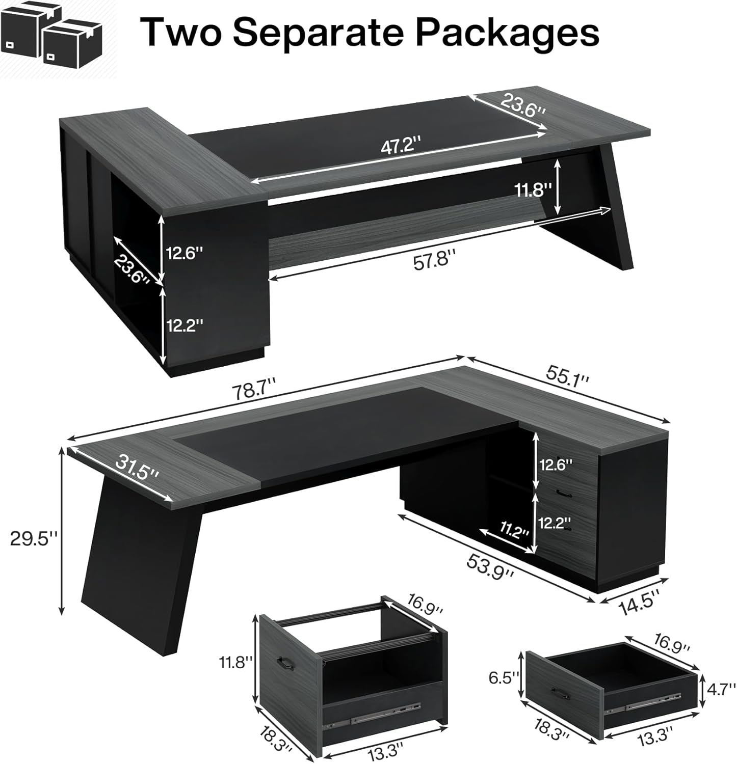 Tribesigns LWFD-HL0212 Office-Tables - View #6