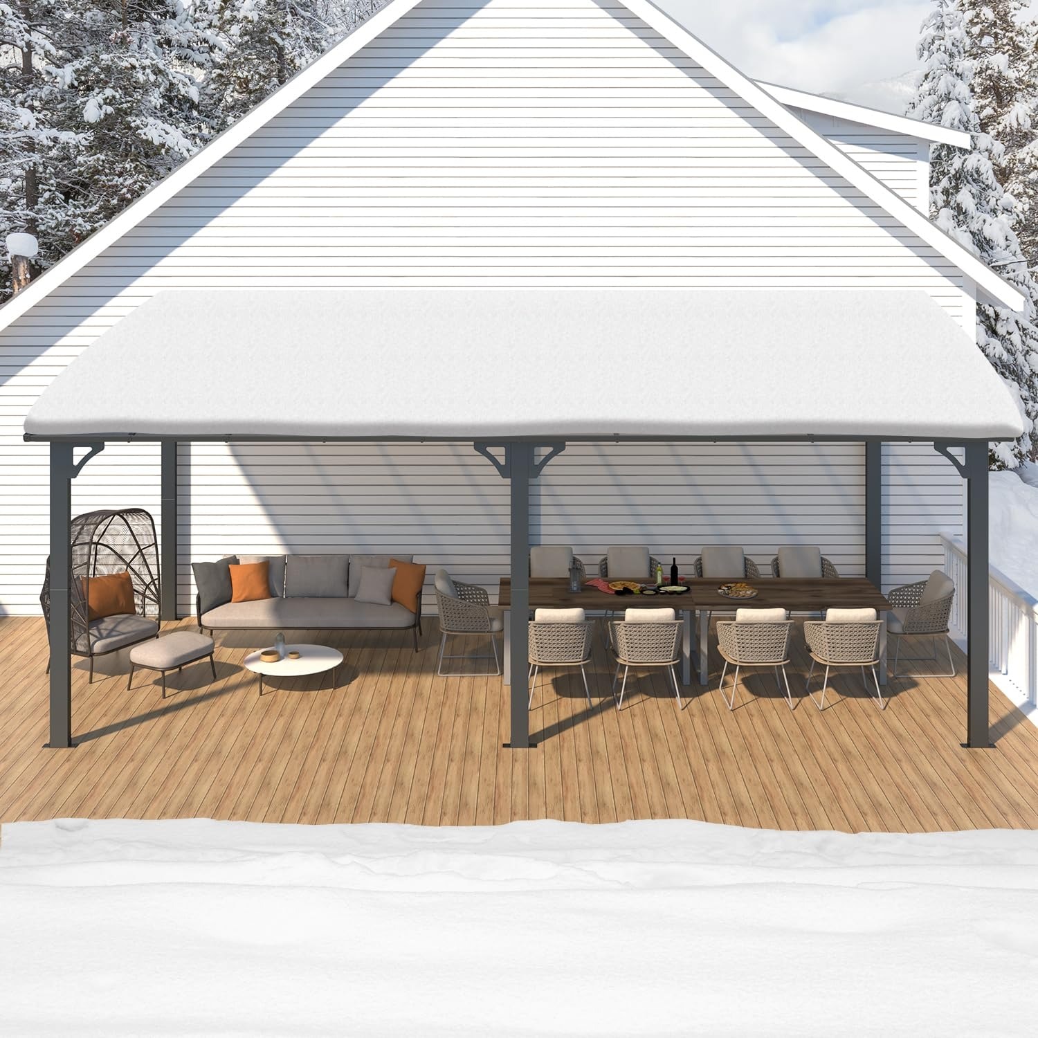 AECOJOY 16412BK-LS01 Wood-Resin-Gazebos - View #4