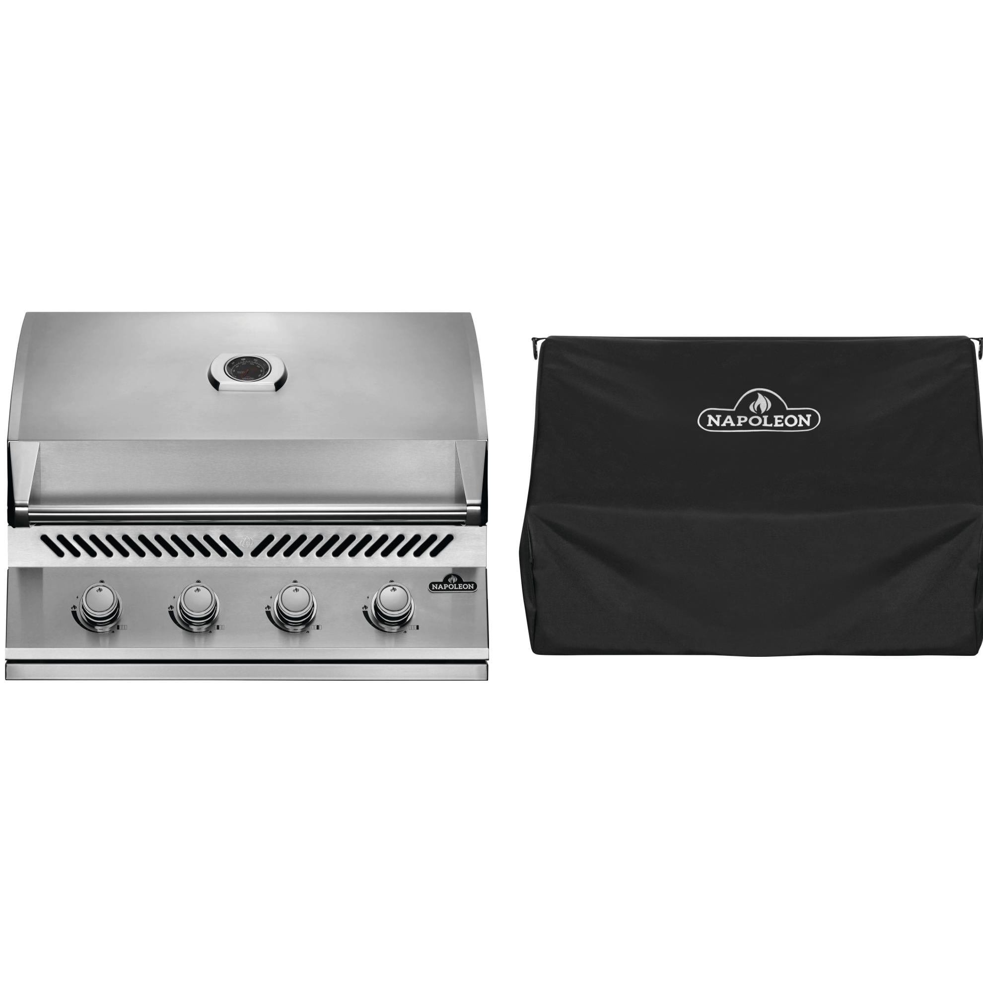 NAPOLEON Built-in 500 Liquid Propane Grill & Grill Cover Bundle