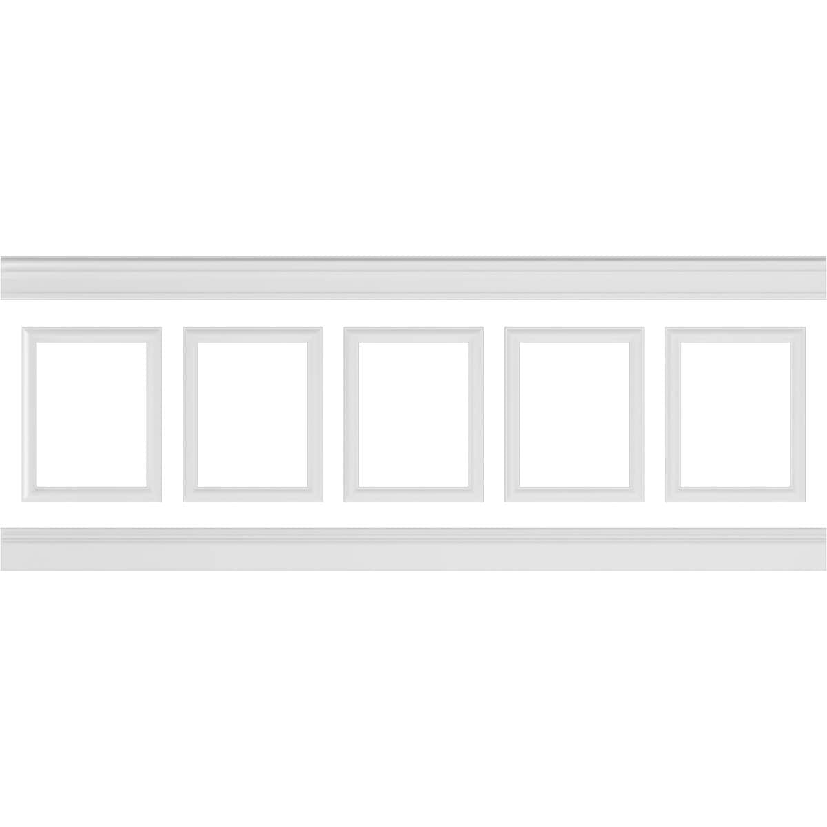 Ekena Millwork WPKUSQ071P036 Smooth Paintable/Stainable Off-white Polyurethane Wainscoting Wall Panel ( 7 -Pack, Covers 23-sq ft )