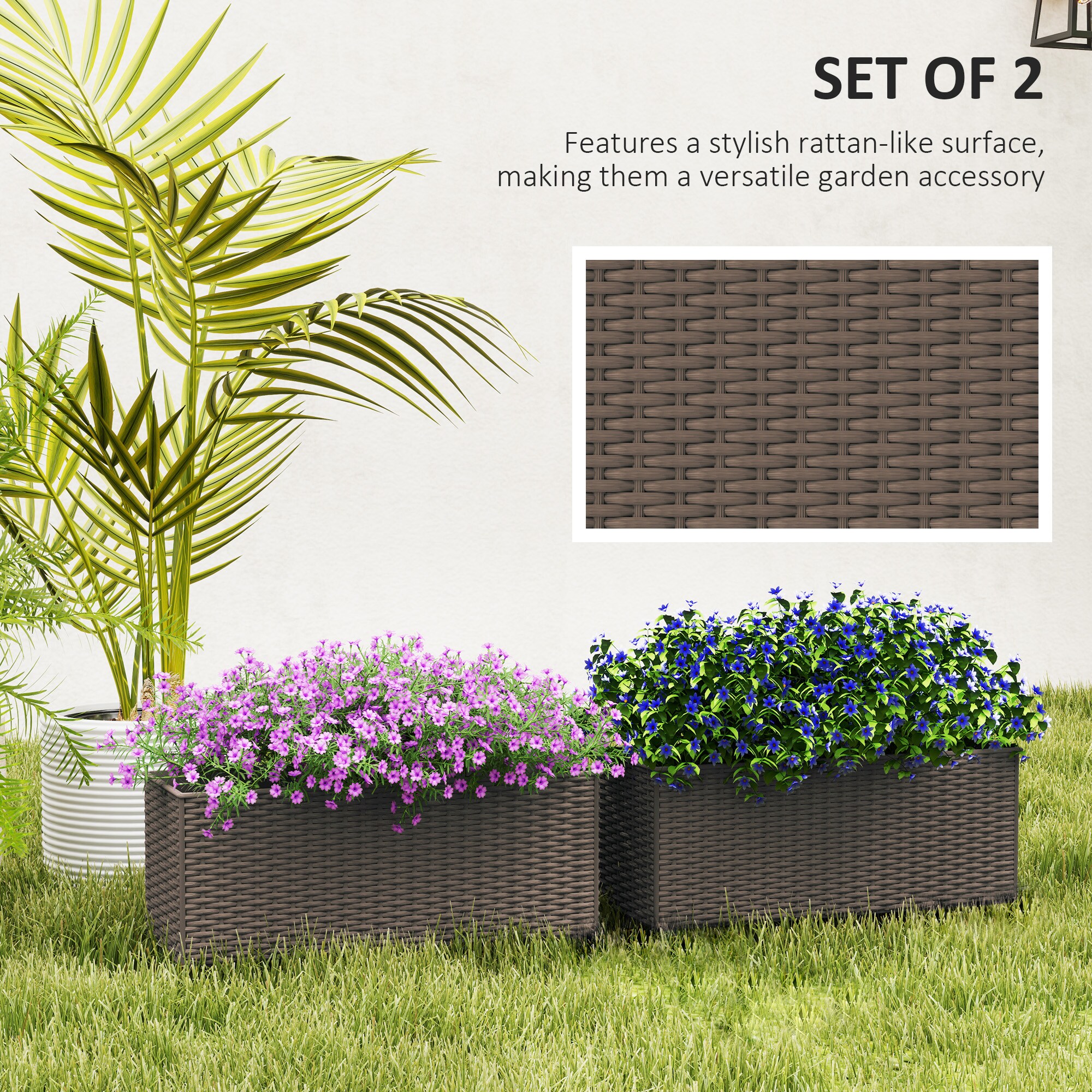 Outsunny 84H-330V00BN Planter-Window-Box - View #7