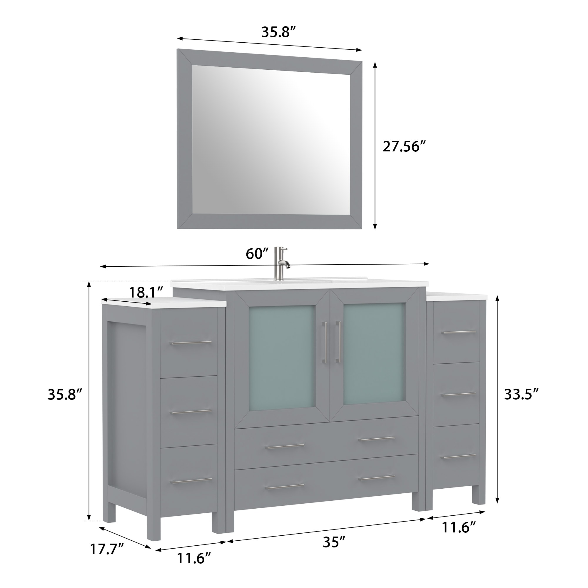Vanity Art VA3036-60G Bath-Vanity-Combo - View #15