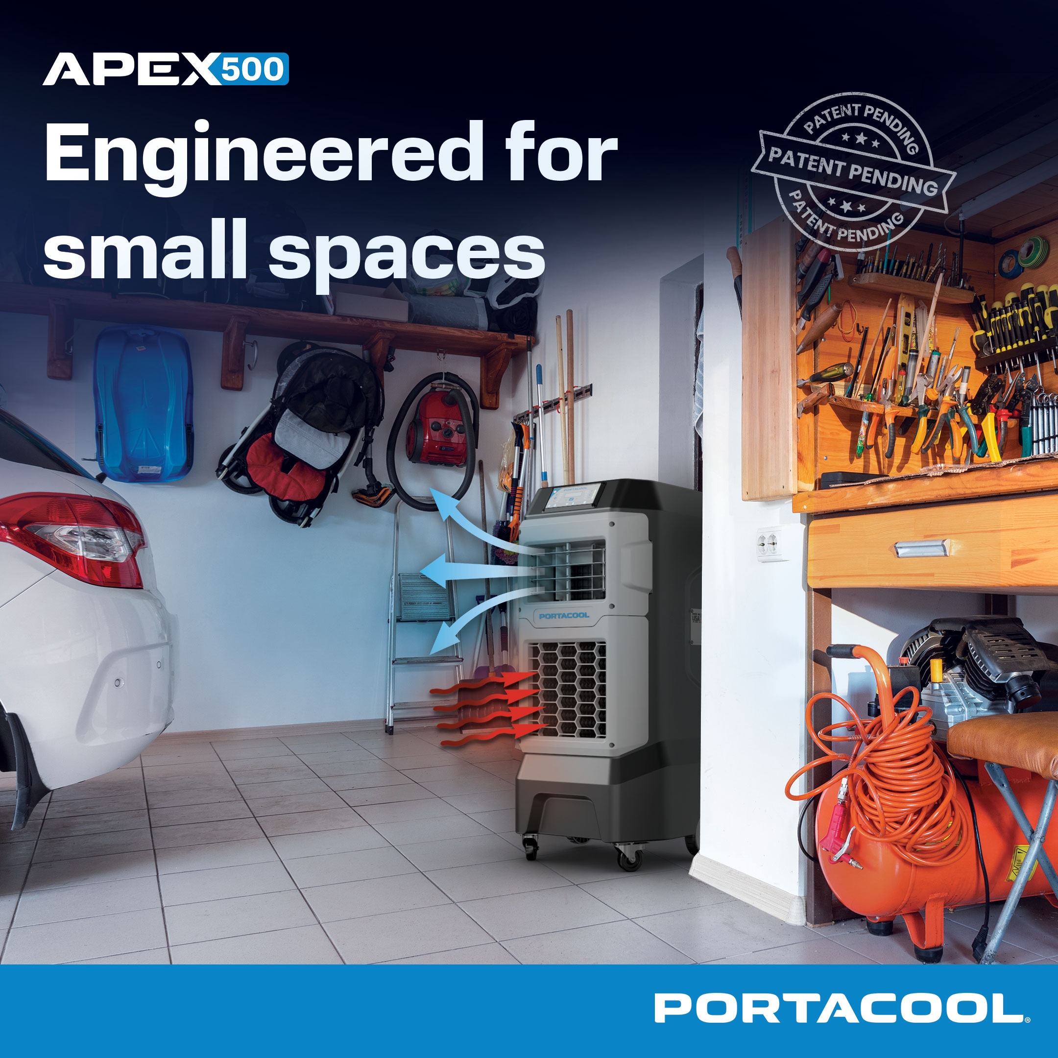 Portacool Apex 500- WiFi High Velocity 800-CFM 5-Speed Outdoor