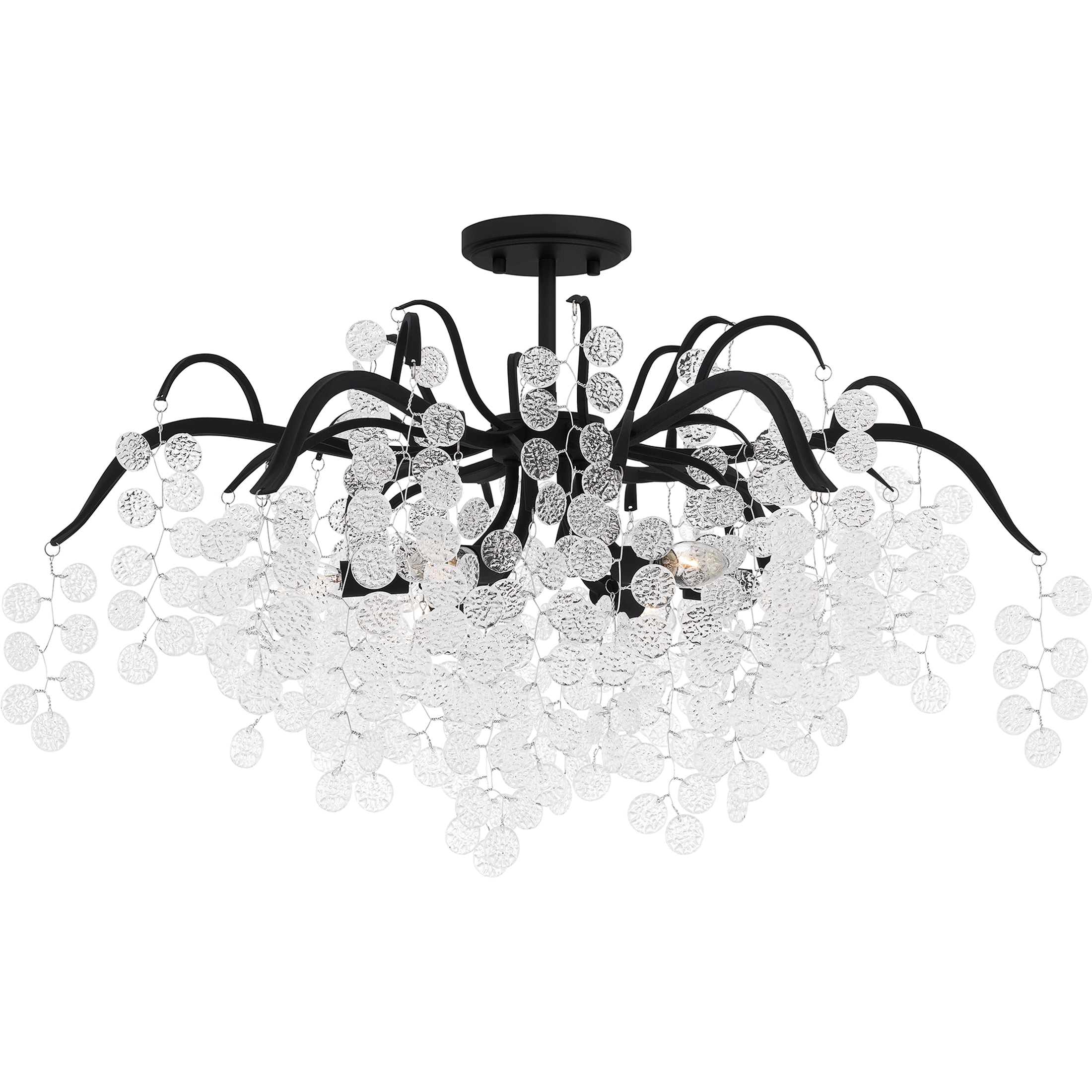 Quoizel MAP1728EK Maple 6 -Light 29-in Black Semi Flush Mount Light