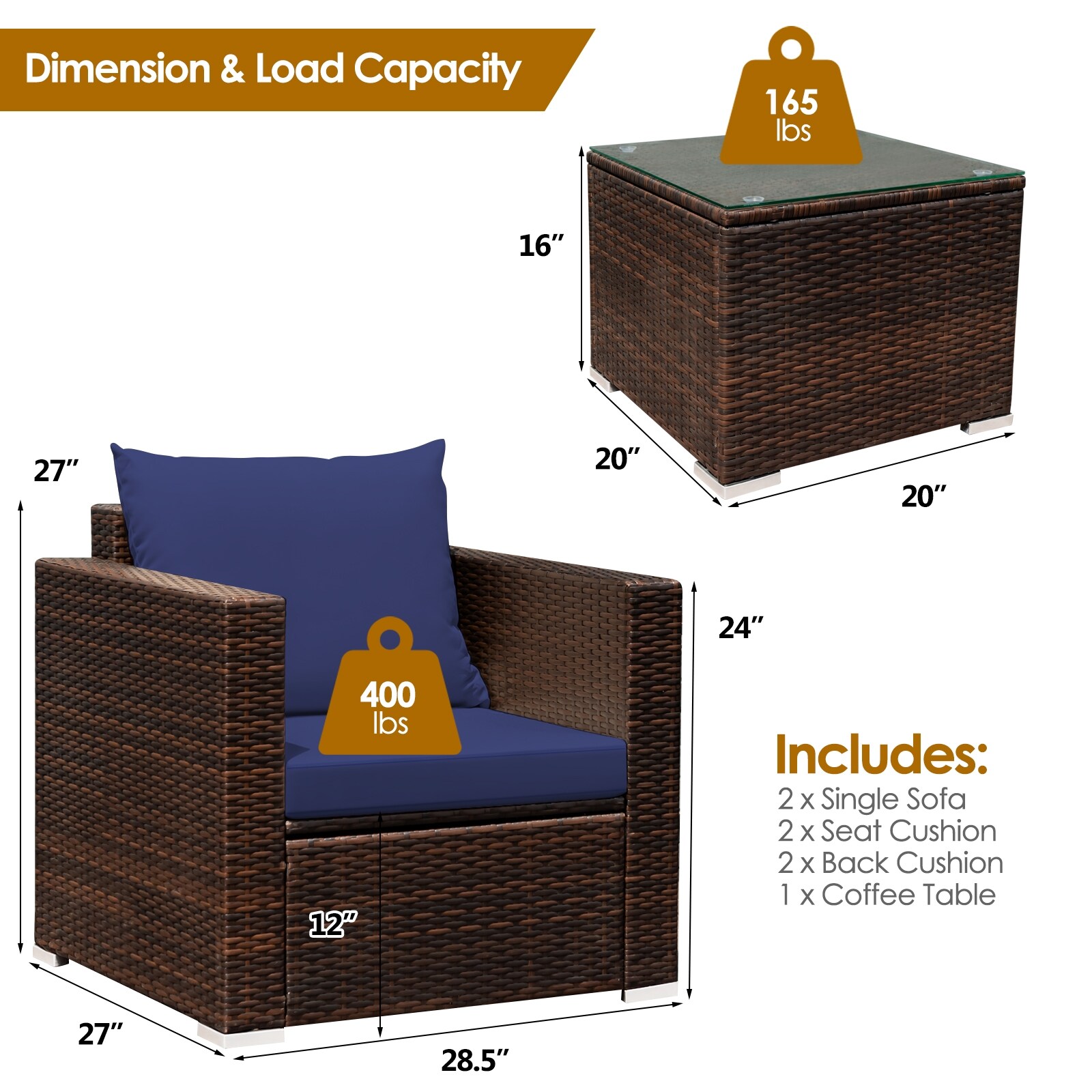 Clihome CWCH-HW66AC531NY+ Patio-Conversation-Sets - View #5