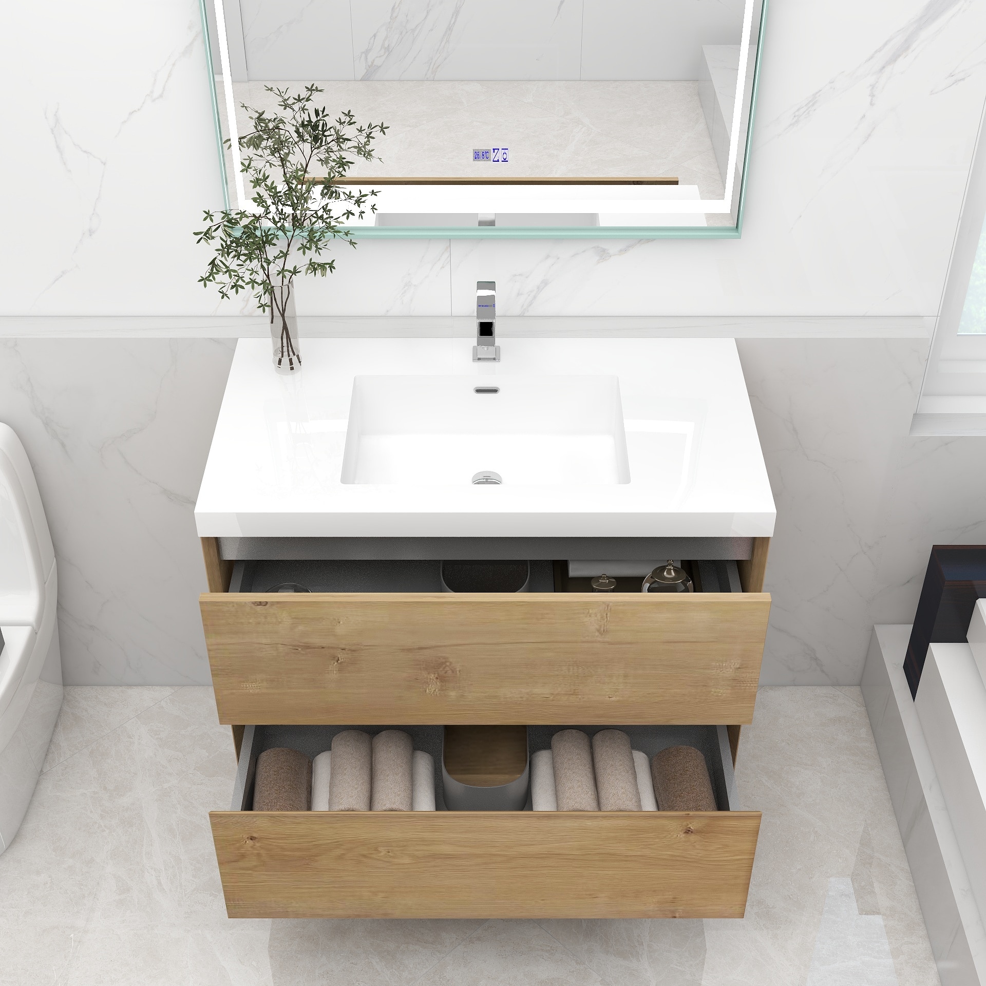 BV Better Vanity SLIM36-OAK Bath-Vanity-Combo - View #5