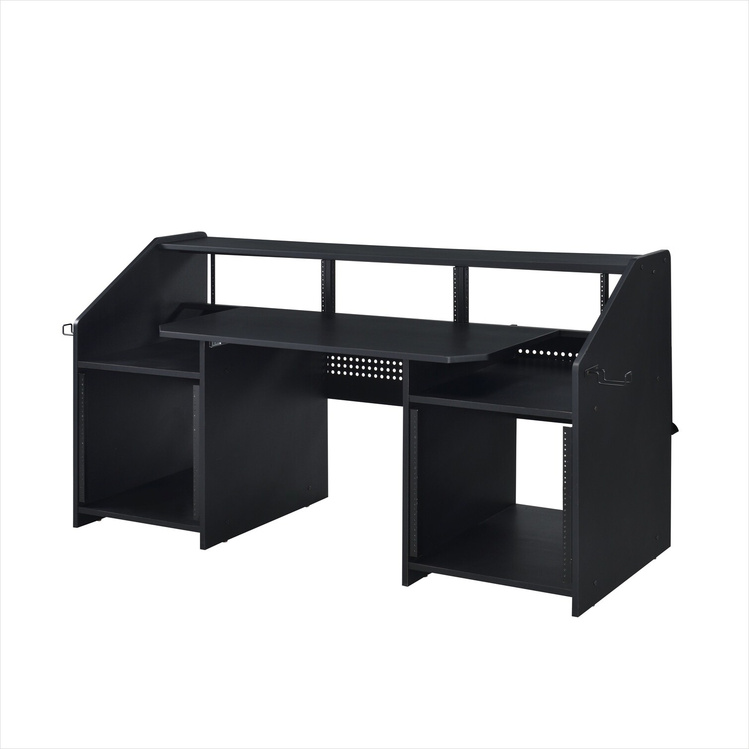 Naturefalls Rectangular Music Desk with Earphone Rack Wood and Metal ...