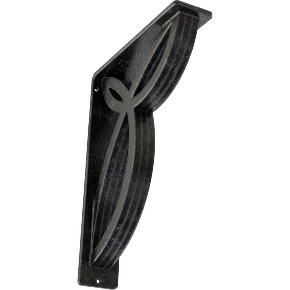 Ekena Millwork BKTM02X07X10TVEASV Versailles 7.5-in x 2-in x 10-in Gray Wrought iron Countertop support bracket