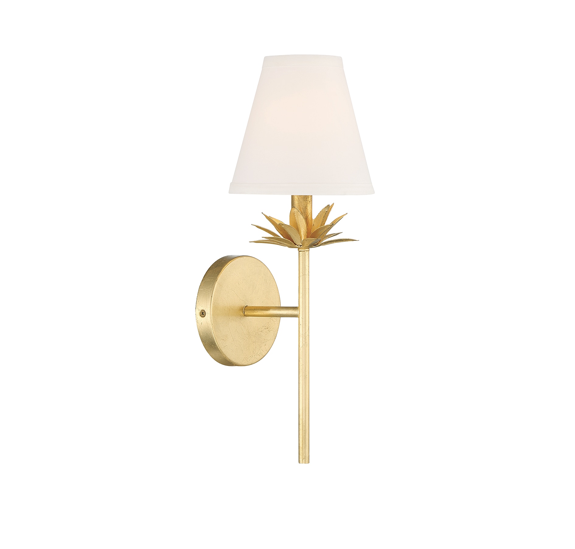 Meridian Lite Trends M90077TG Meridian 6-in W 1 -Light Brushed Gold Vintage Wall Sconce
