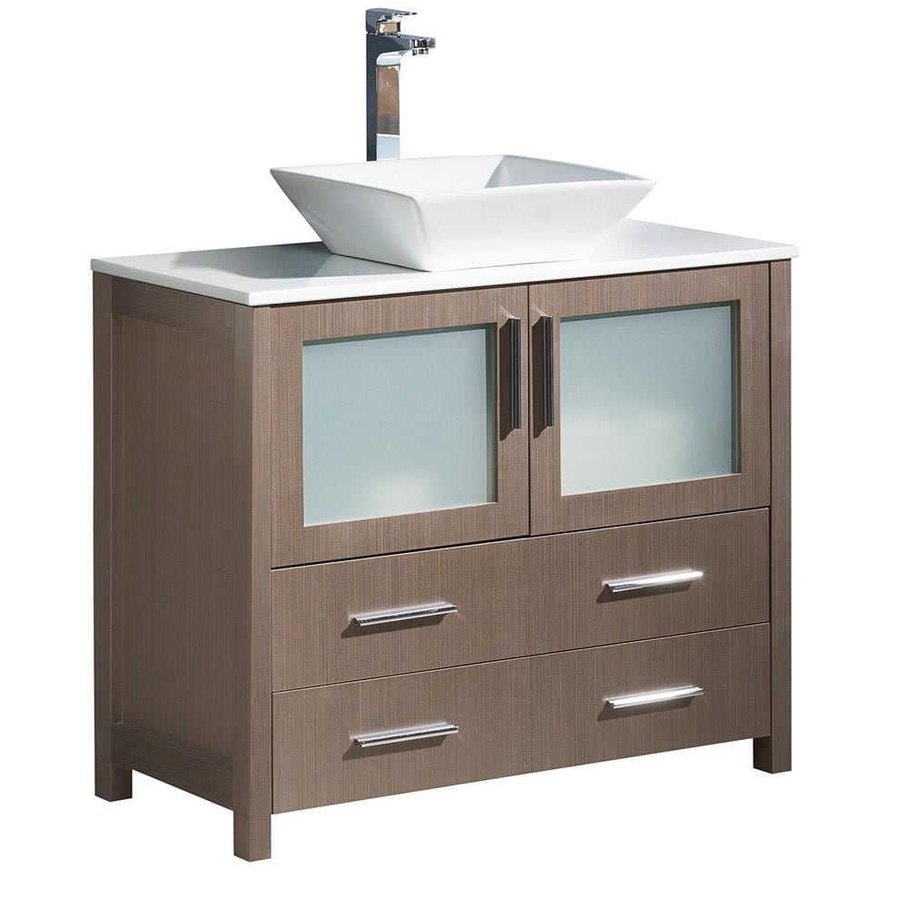Fresca FCB6236GO-CWH-V Bath-Vanity-Combo - View #2