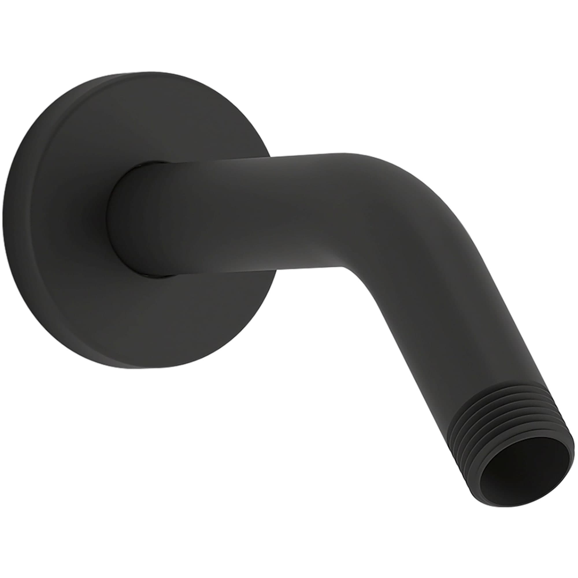 KOHLER K-26318-BL Matte Black 6.5-in Universal Shower Shower arm and flange 0.73-in -ID