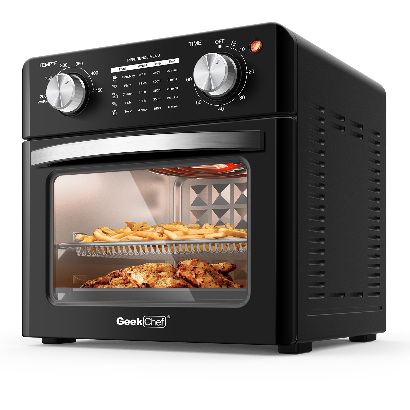Elite Gourmet Programmable 23L Air Fryer Rotisserie Oven with 10