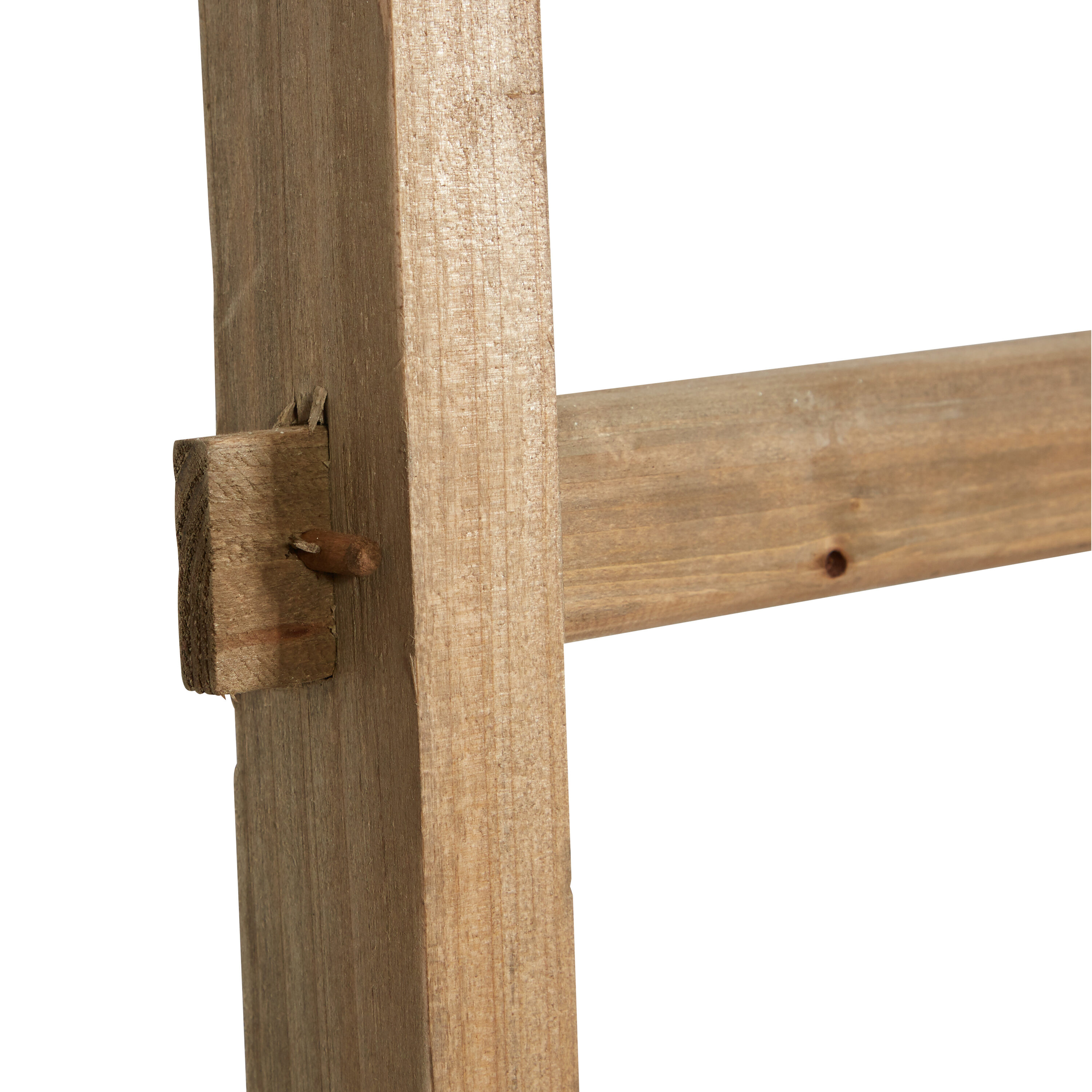 Modern Rustic Wood 73" Blanket Ladder with White Accents