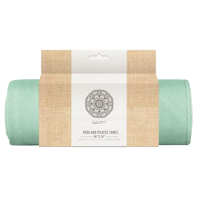 FormFit FF GN Yoga Towel - Green Polyester Blend, 68x24 inches, Ultra Plush  & Super Absorbent - Perfect Pilates & Yoga Accessory in the Pilates & Yoga  Accessories department at
