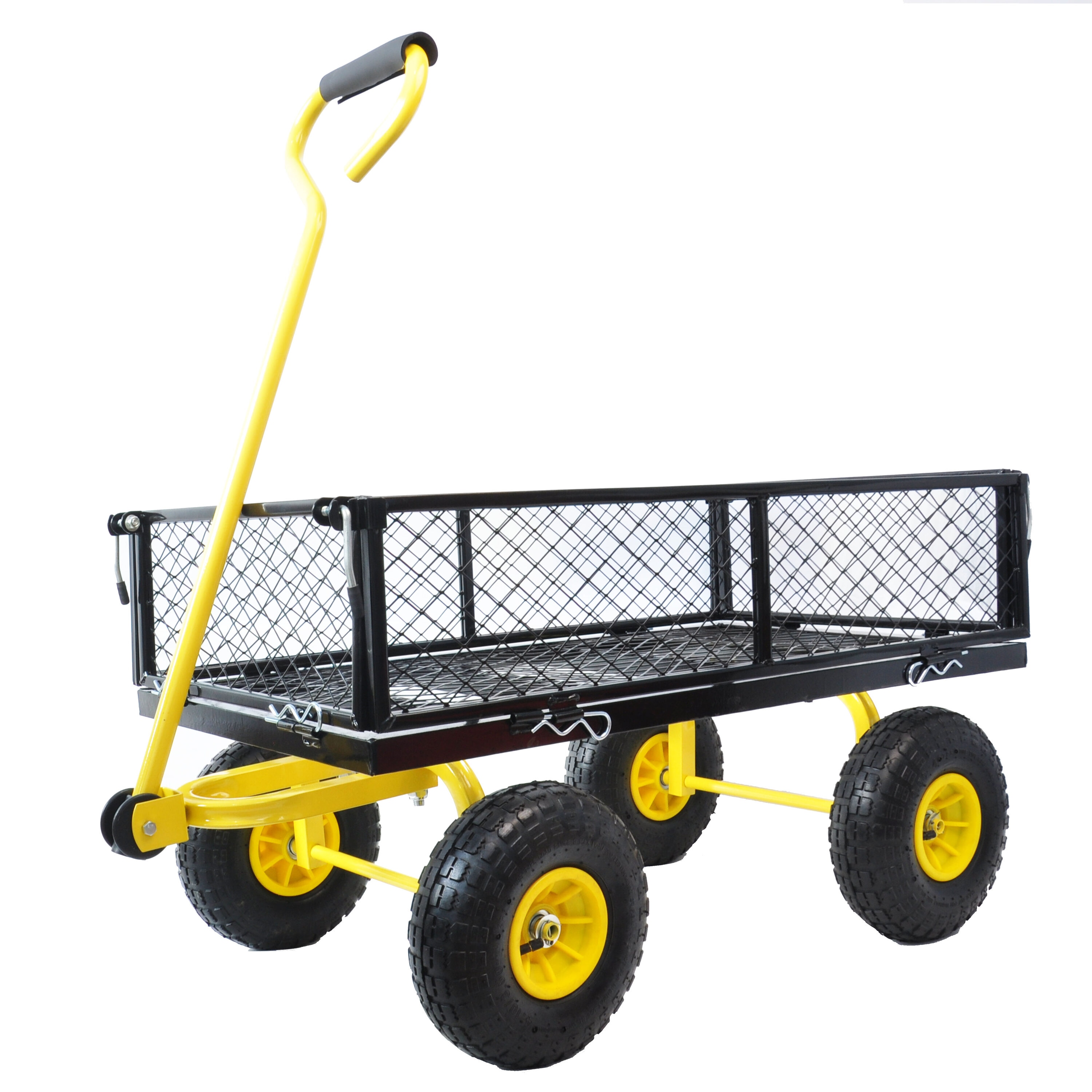 Siavonce FZ84157 Yard Carts 4-cu ft Steel Yard Cart