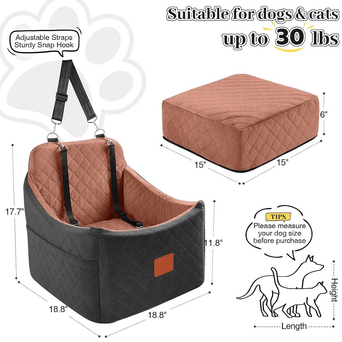 Aoibox LADS0917046 Dog-Car-Seats - View #2