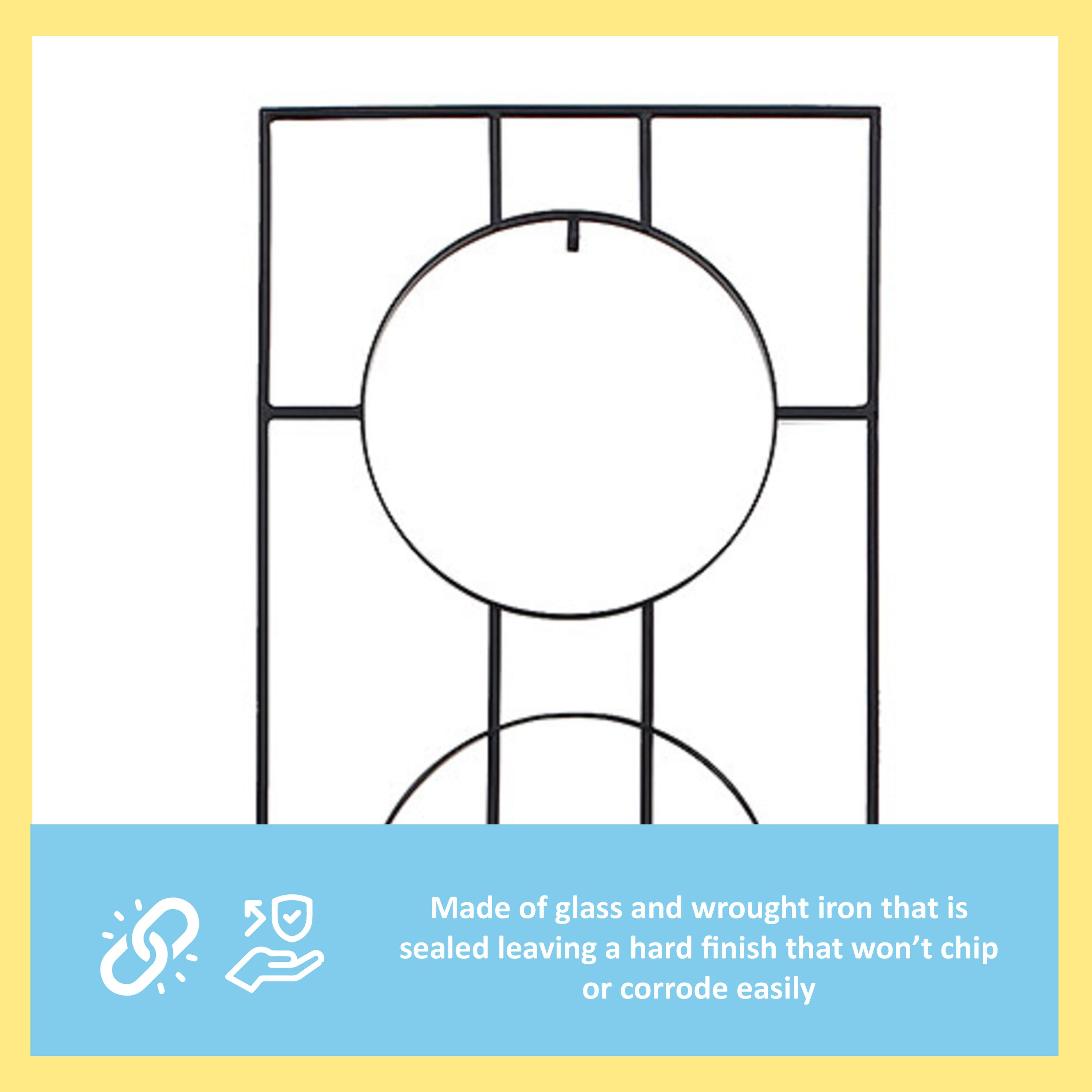 Zen Harmony 44" Black Wrought Iron Garden Trellis