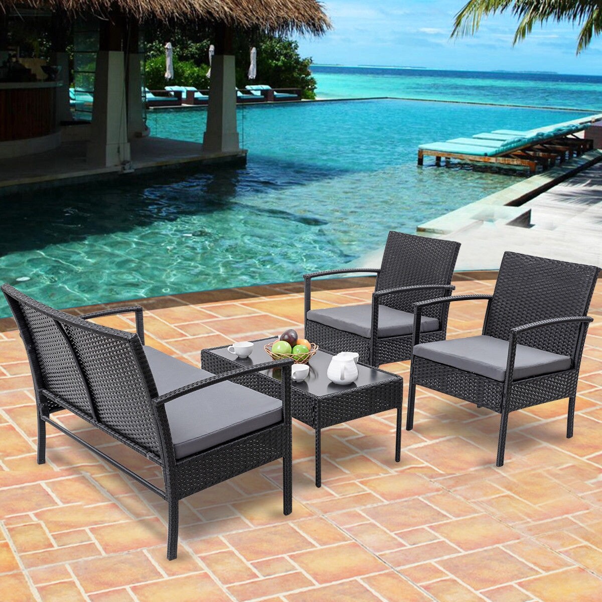 Slickblue D-CO-KB09645WH Patio-Conversation-Sets - View #2
