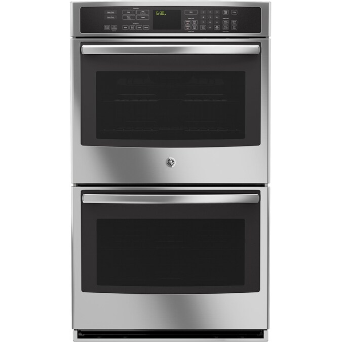 Ge Profile 30 In Self Cleaning Single Fan European Element Double Electric Wall Oven Stainless Steel The Ovens Department At Com - Ge Profile 30 Built In Double Electric Convection Wall Oven