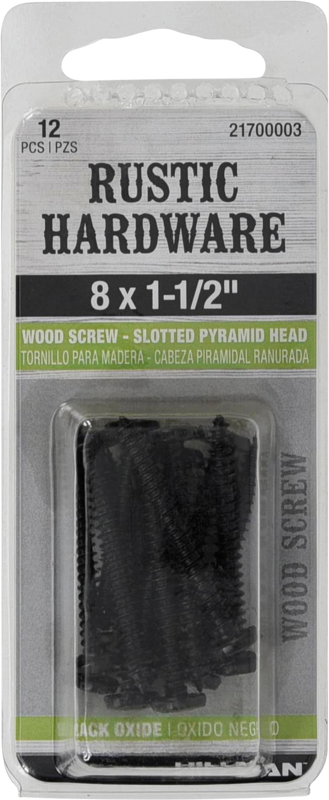 Hillman Rustic Wood Screw - 8 x 1.5 - 12 ct 21700003