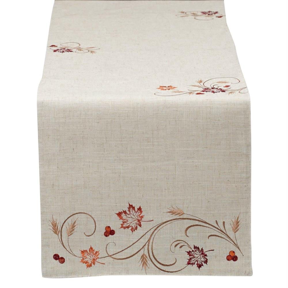 Holiday Autumn Leave Table Linen Cloth Napkins, 20x20, Set of 4 