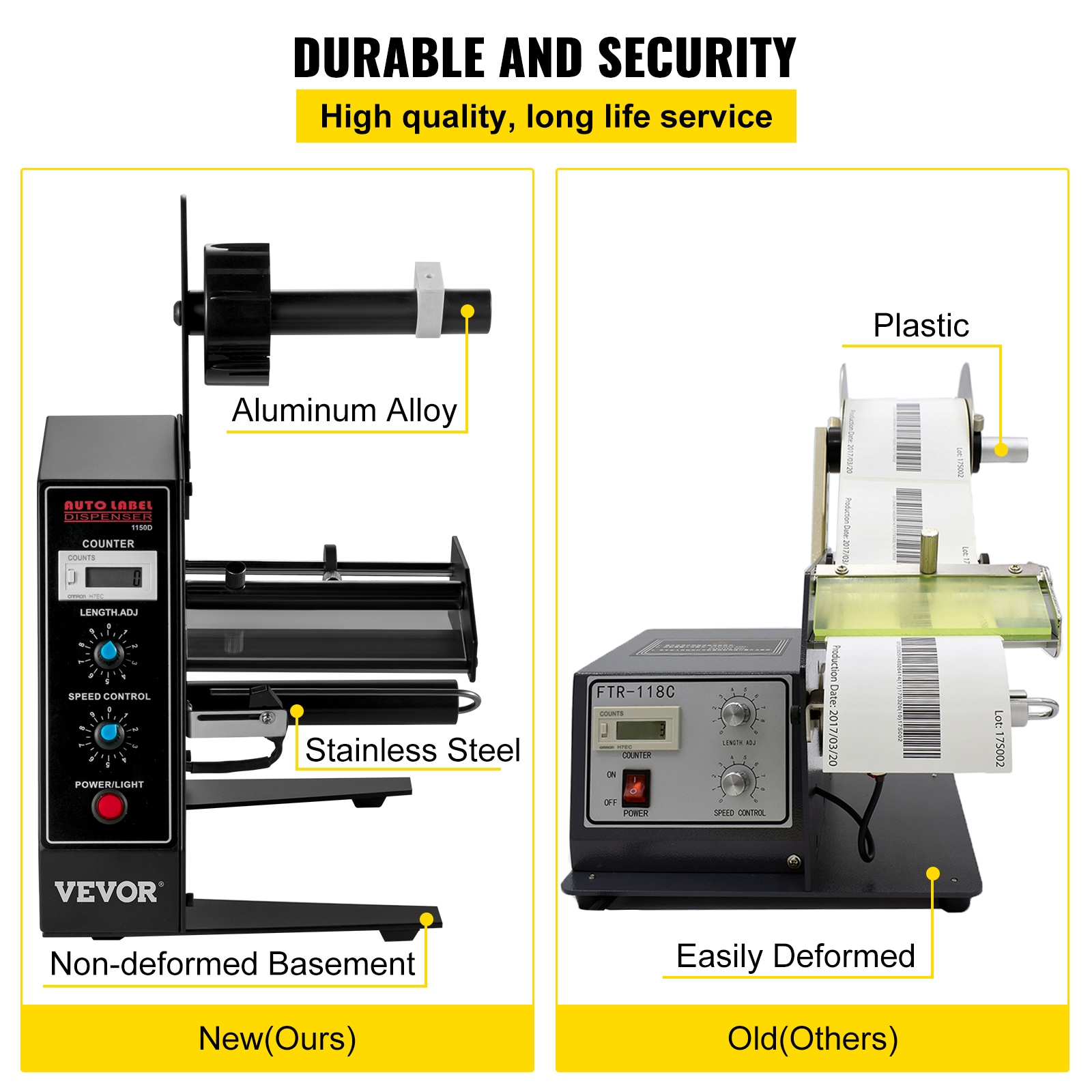 VEVOR 110V Label Dispenser AL1150D Label Maker in the Labels & Label Makers department at