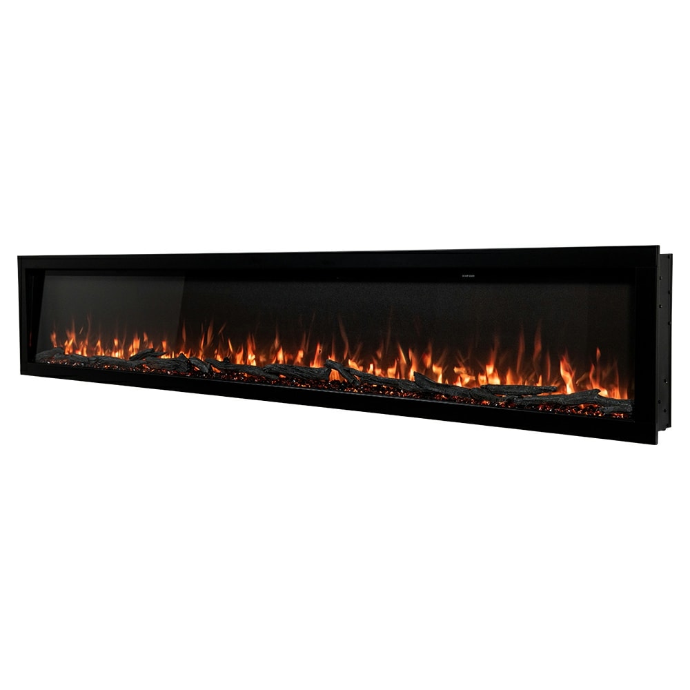 Modern Ember ME-HM100 100-Inches W Highmark Black Wall mount Fan-forced Wall-mount Electric Fireplace with Remote Control Included