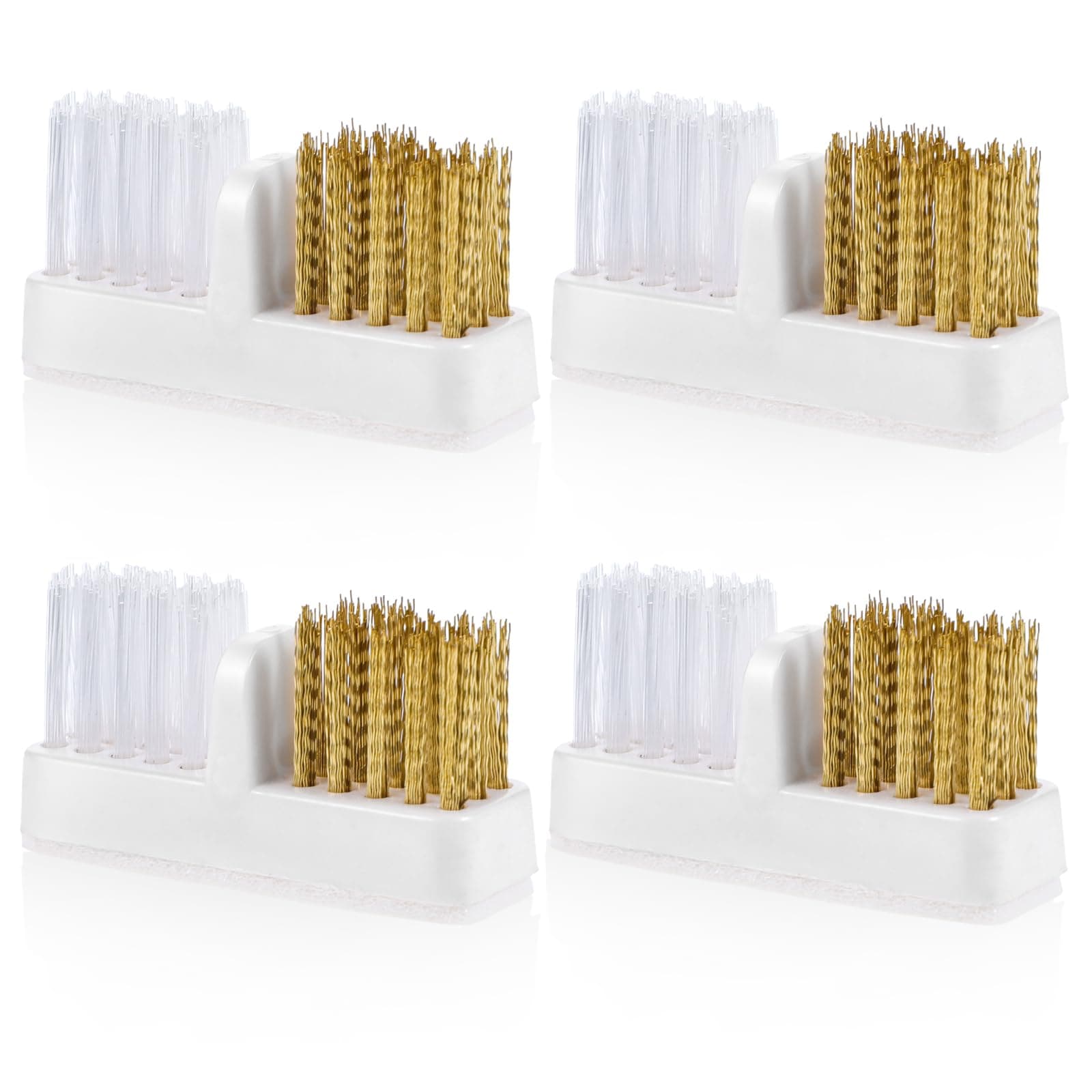 Etokfoks  1 77 in Nail Drill Bit Cleaning Brush Double Wire Cleaner for Nail Salon Acrylic Gel Nails 4 Pack