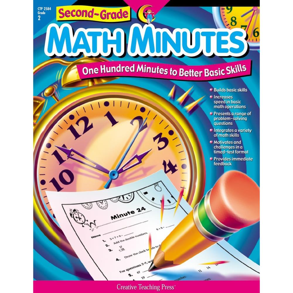 Creative Teaching Press Math-Minutes Book, Grade 2 Activity Book at ...