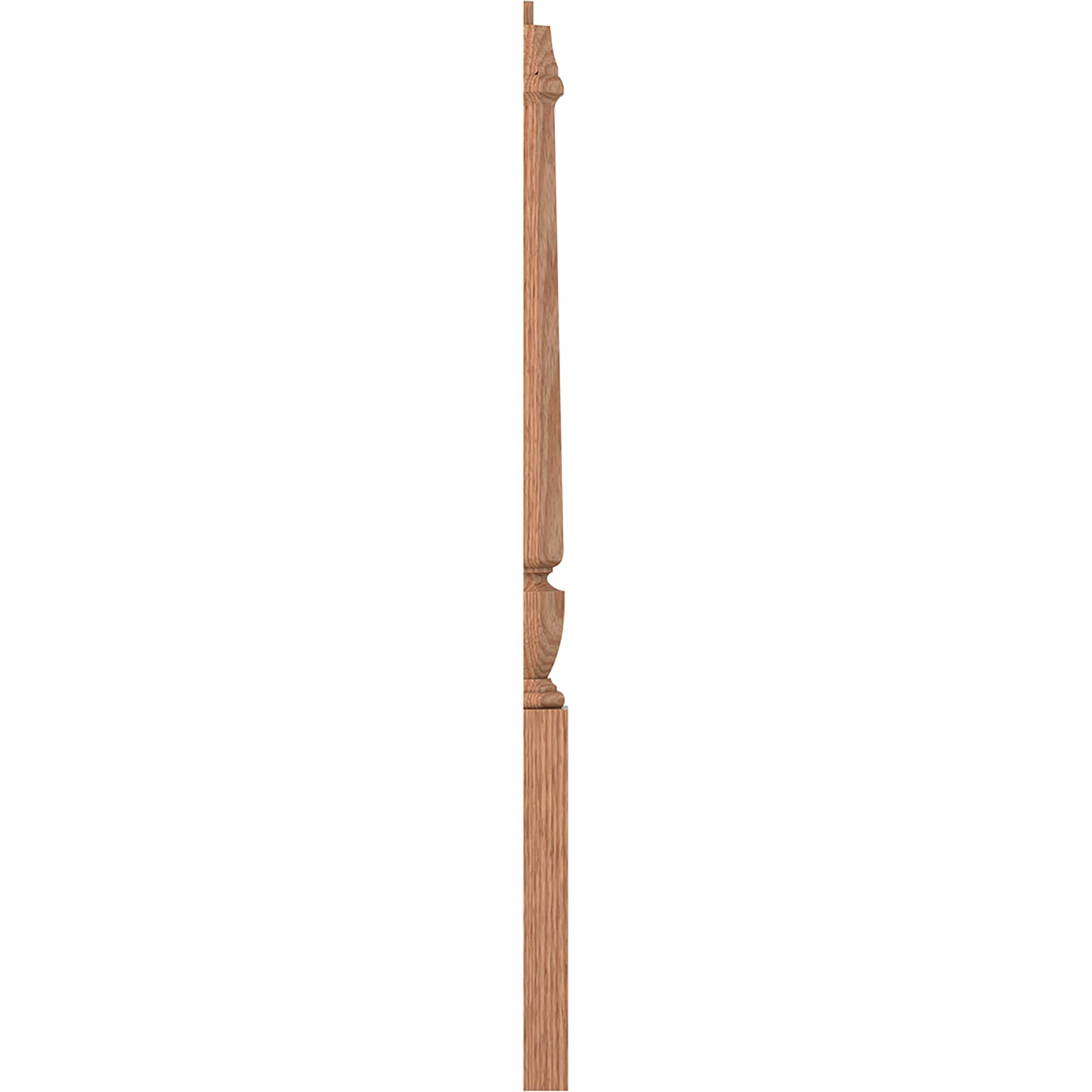 L.J. Smith Stair Systems LJP-30108 1-2-O 3.5-in x 43-in Unfinished Red oak Stair Newel Post
