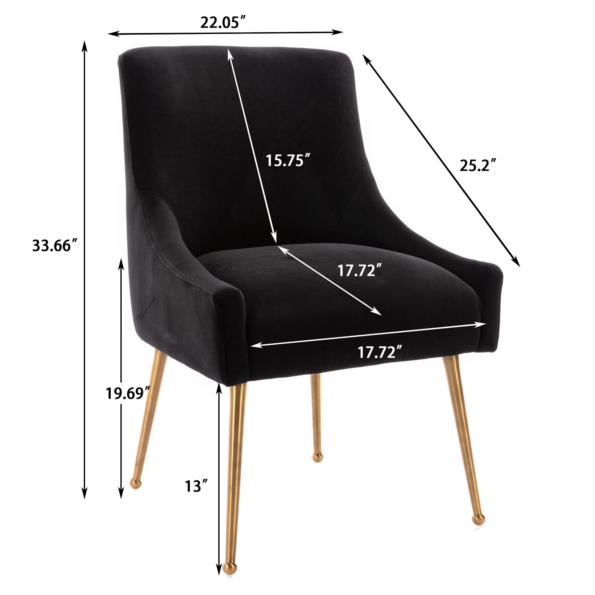 Boyel Living HFSN-700BLACK Dining-Chairs - View #2