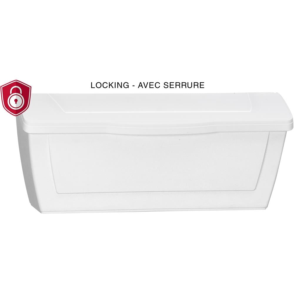 PRODF Wall Mount White Plastic Standard Lockable Mailbox in the