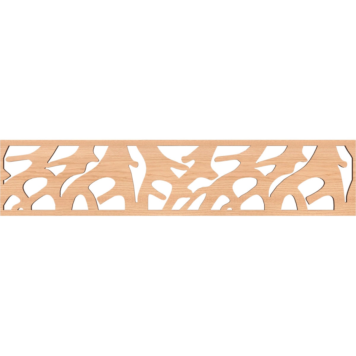 Ekena Millwork MLDB10X46MATHI Manton Fretwork Flat Trim 10-in x 3.9-ft Hickory Brown Unfinished 2156657 Pierced Wall Panel Moulding