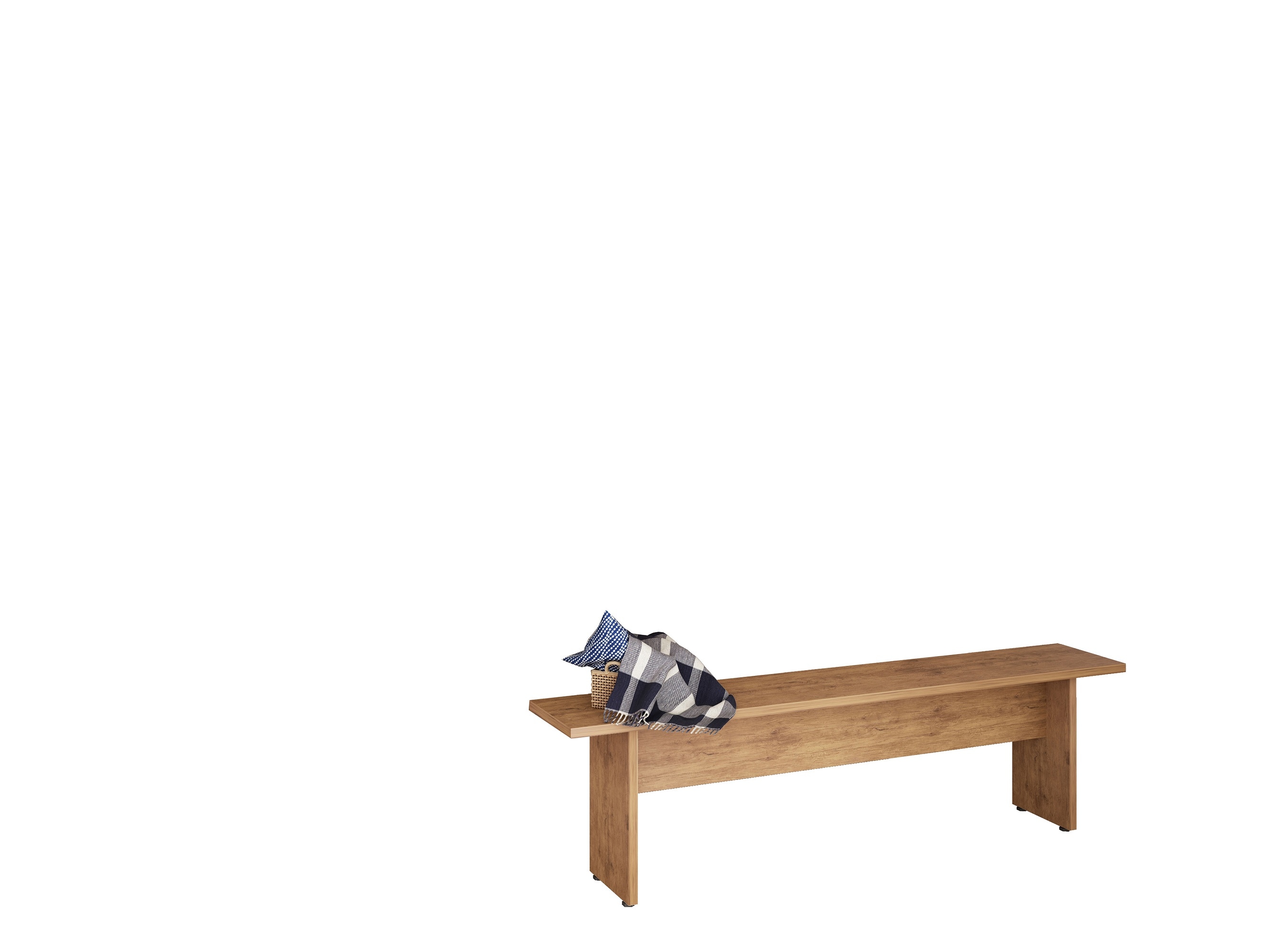 NoMad 68" Rustic Natural Wood Dining Bench