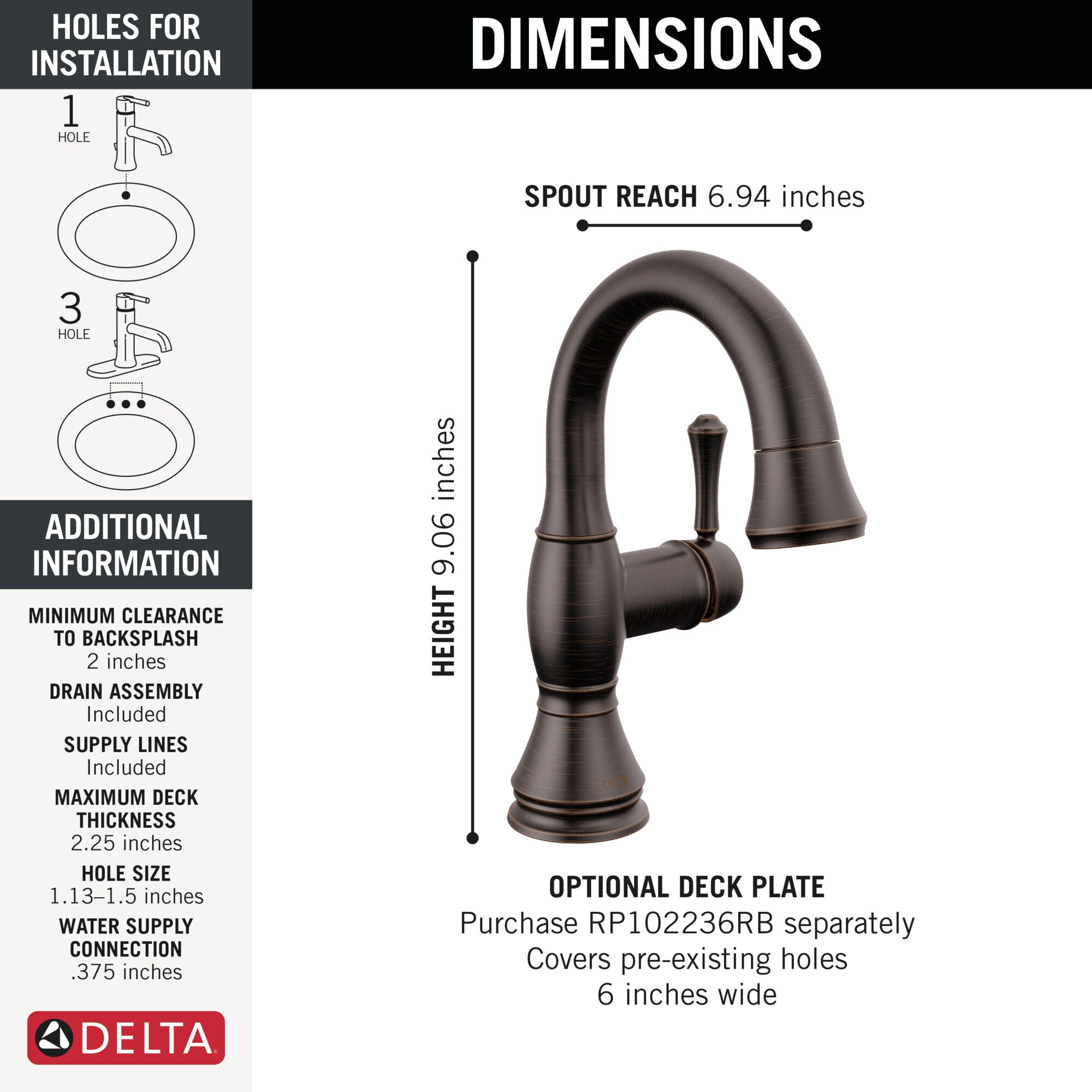 Delta 597-RBPD-DST Lavatory-Faucets - View #3