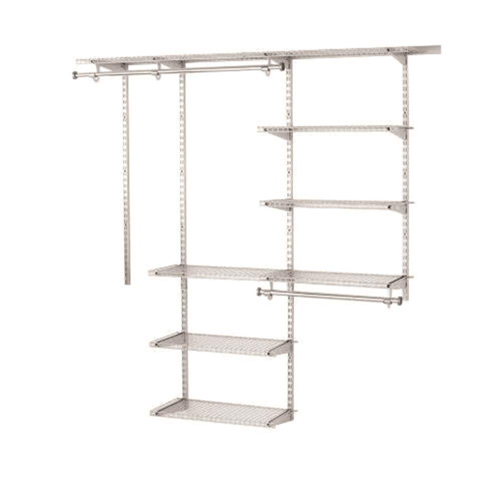 Rubbermaid Configurations 4' to 8' Expandable Closet Kit, Titanium