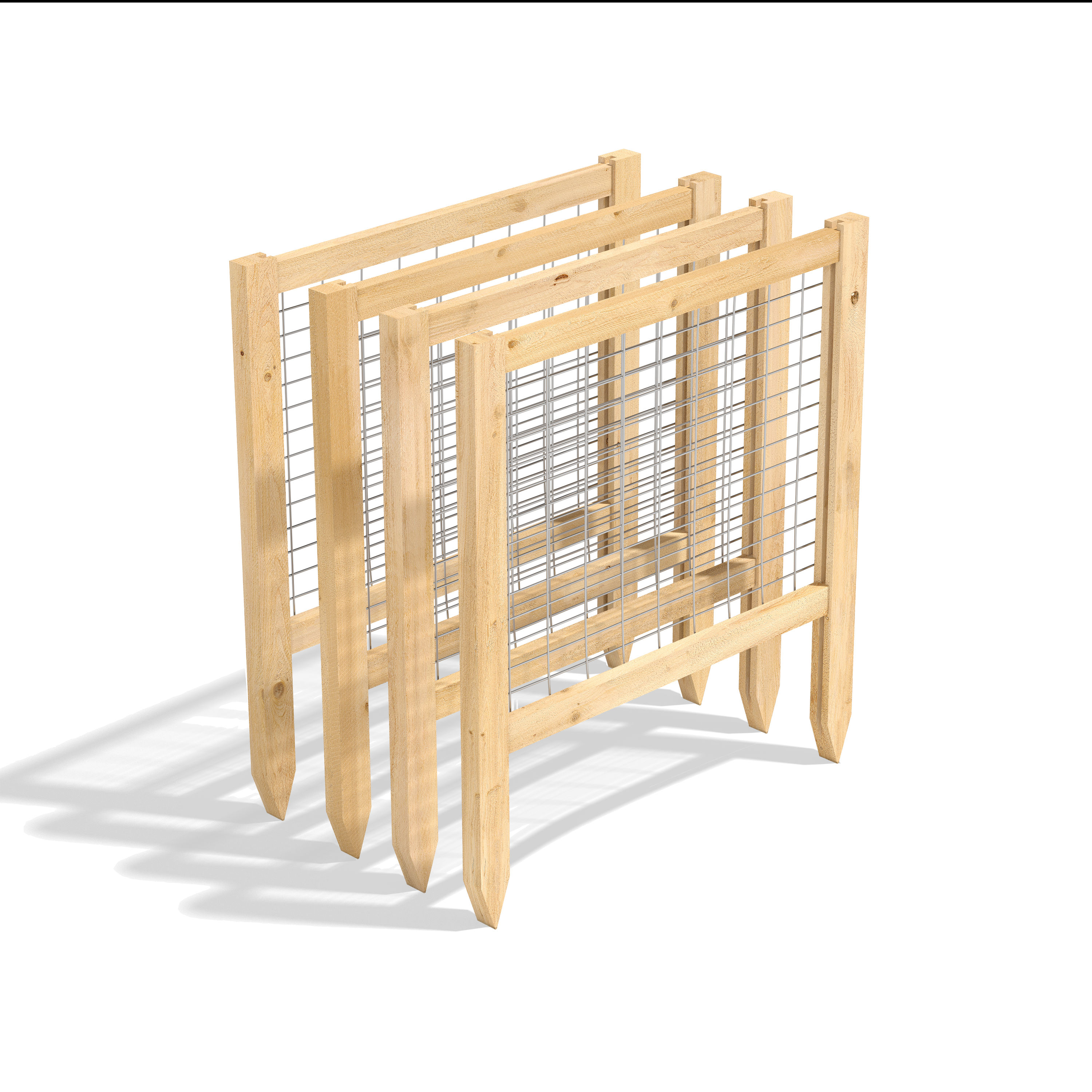 Greenes Fence RC24CG4PK 0.75-Inches x 21.5-Inches x 23.5-Inches 4 -Pack Natural Cedar Wood Stainless steel Cedar Border fencing