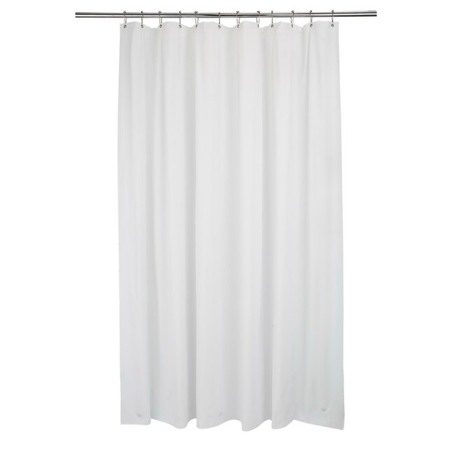 Vinyl White Solid Shower Liner, Extra Wide Vinyl Shower Curtain Liner