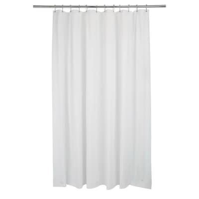 Vinyl White Solid Shower Liner, 84 Inch Length Shower Curtain Liner Size