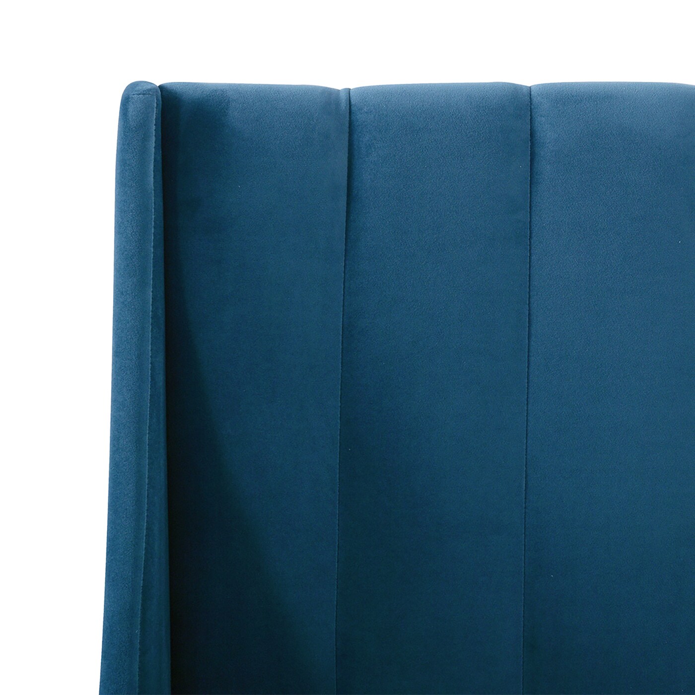 Aspen Teal Velvet Upholstered Queen Platform Bed with Tufted Headboard