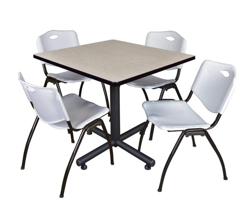 Regency TKB4242PL47GY Breakroom Off-White 4-Person Training Table (42-in W x 29-in H)
