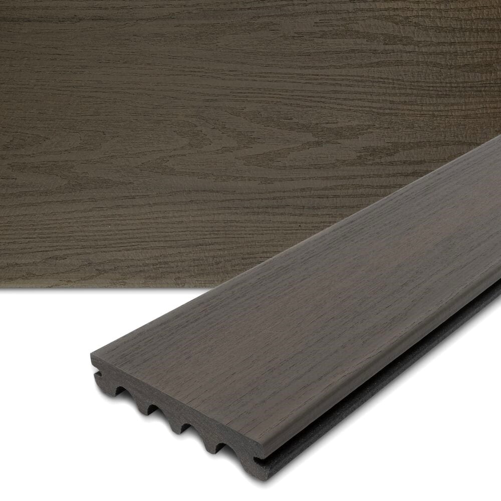 MoistureShield 13550583 Elevate 1-in x 6-in x 16-ft Riverbank Grooved Composite Deck board