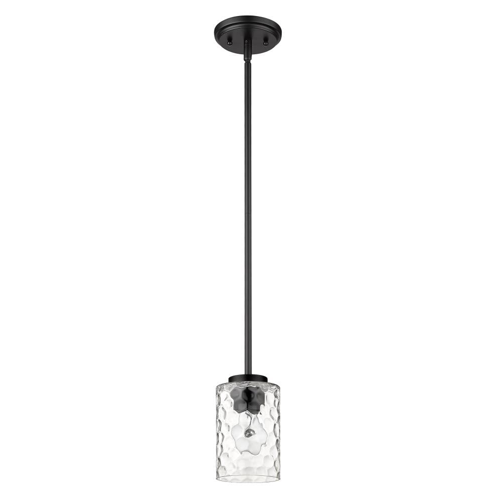 Livvy 7" Matte Black Glass Pendant Light