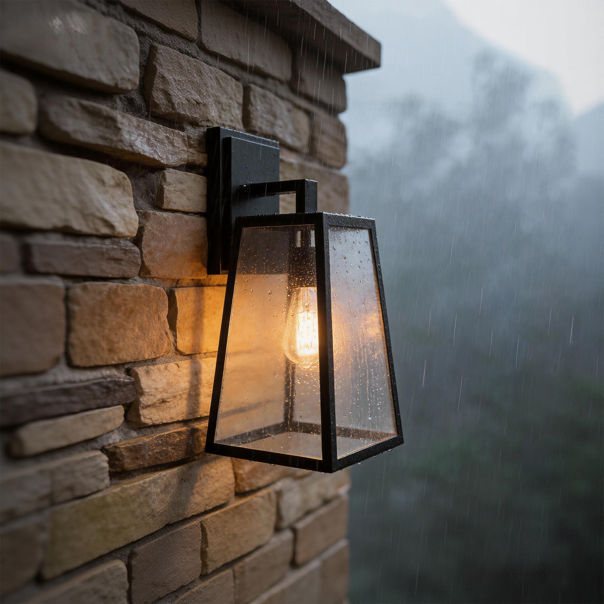 Clavie 2 Packs Outdoor Wall Lights Metal Frame 2 -Pack 2 -Light 12.6-in H Matte Yellow Plug-in/Hardwired Integrated LED Outdoor Wall Light