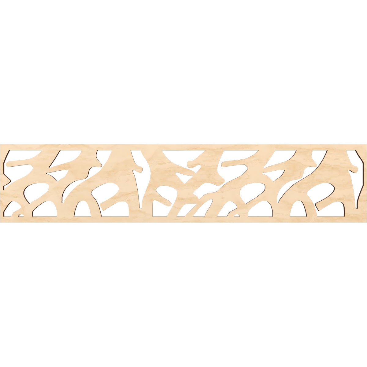 Ekena Millwork MLDB10X46MATBI Manton Fretwork Flat Trim 10-in x 3.9-ft Birch Brown Unfinished 2156157 Pierced Wall Panel Moulding