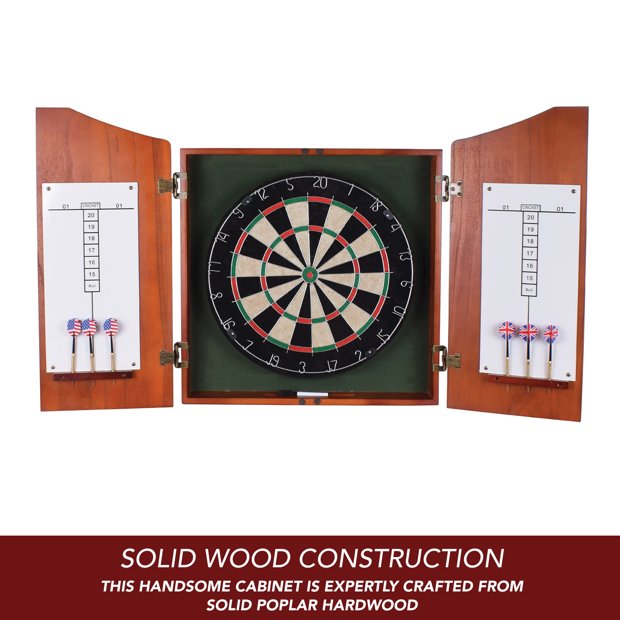 MD Sports Game Room, Darts 3.75-in Brown Composite Dartboard