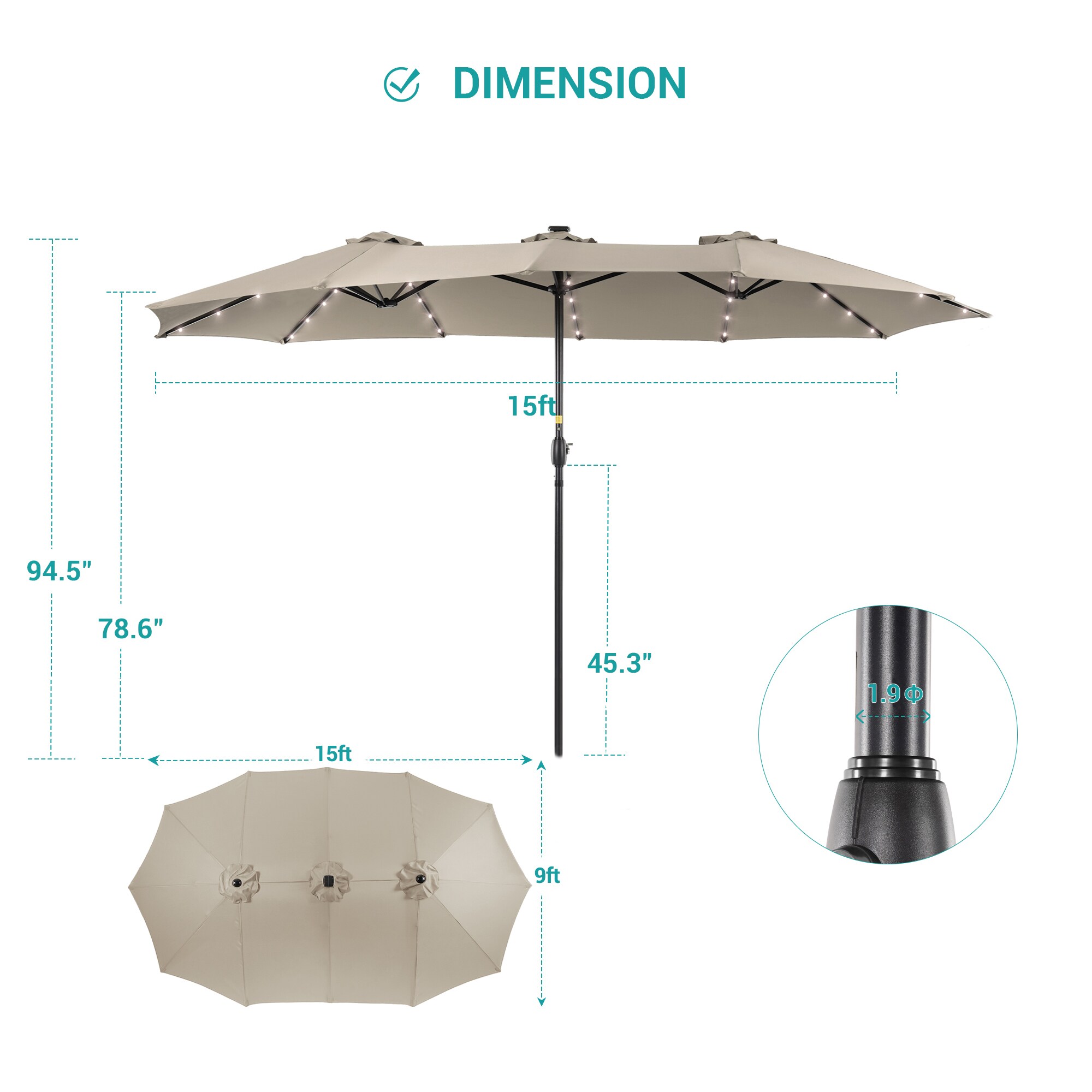 Sonkuki SD-SM-LED460SD Umbrellas-2 - View #5